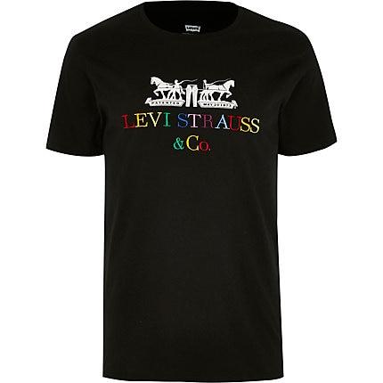 Mens Levi's Embroidered Short Sleeve T-shirt