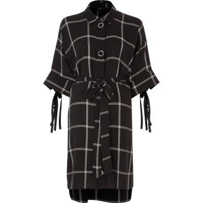 River Island Womens Large Check Print Shirt Dress