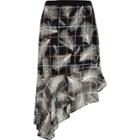 River Island Womens Fern Check Print Hanky Hem Skirt