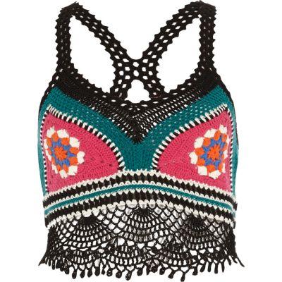 River Island Womens Crochet Racer Back Bralet