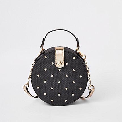 River Island Womens Embellished Woven Circle Cross Body Bag