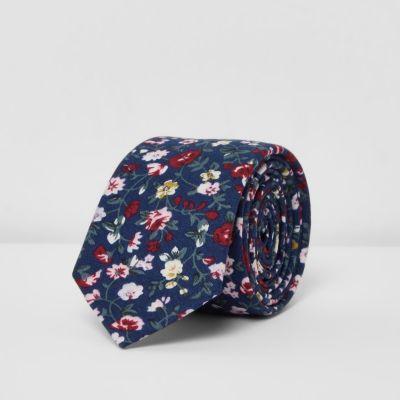 River Island Mens Floral Print Tie