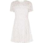 River Island Womens White Sheer Floral Double Layer Dress