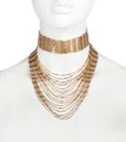 River Island Womens Gold Tone Multiple Chain Choker Necklace