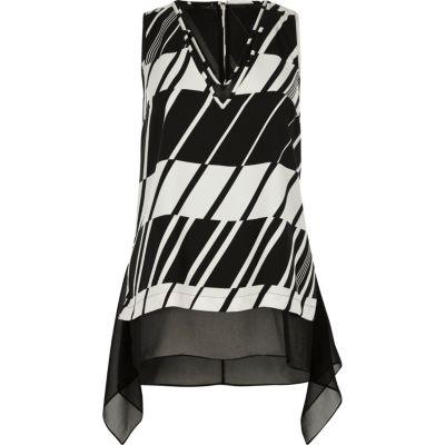 River Island Womens Chiffon Layer Tank
