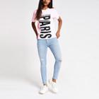 River Island Womens Petite Printed Embellished T-shirt