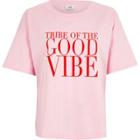 River Island Womens 'tribe Of The Good Vibe' Flocked T-shirt