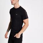 River Island Mens Muscle Fit Tape Wasp Embroidery T-shirt