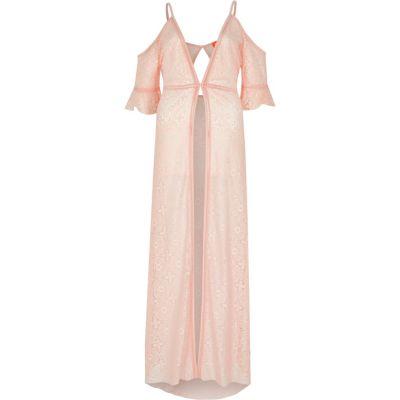 River Island Womens Lace Cold Shoulder Maxi Kimono