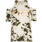 River Island Womens Tie Dye Originals Cold Shoulder T-shirt