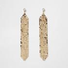 River Island Womens Gold Tone Chainmail Drop Earrings