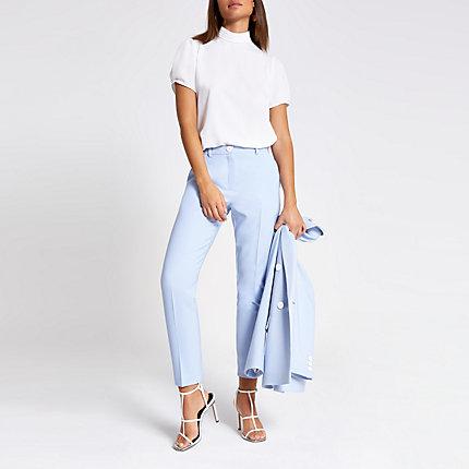 River Island Womens White High Neck Top