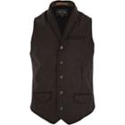 River Island Mensbrown Smart Shawl Neck Vest