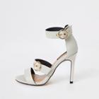 River Island Womens Wide Fit Snake Triple Strap Sandal