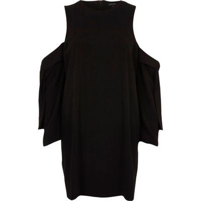 River Island Womens Cold Shoulder Long Sleeve Swing Dress