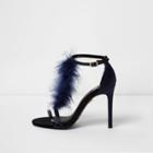 River Island Womens Feather T-bar Strappy Sandals