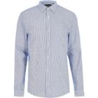 River Island Mensblue Formal Stripe Slim Fit Shirt