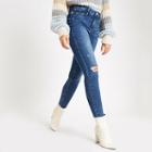 River Island Womens Pearl Button Raw Hem Molly Jeggings