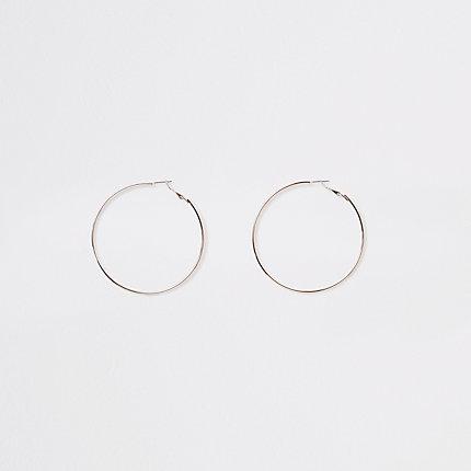 River Island Womens Rose Gold Colour Hoop Earrings