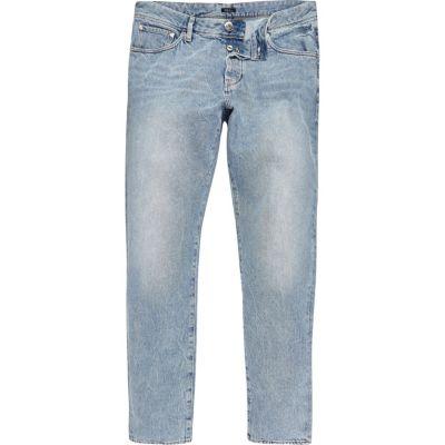 River Island Mens Acid Wash Design Forum Jeans