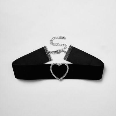 River Island Womens Diamant Heart Choker
