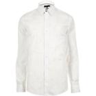 River Island Mens White Yarn Print Shirt