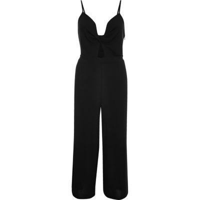 River Island Womens Twist Front Cut-out Jumpsuit