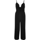 River Island Womens Twist Front Cut-out Jumpsuit