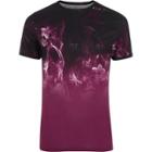 River Island Mens Floral Smoke Print Muscle Fit T-shirt