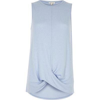River Island Womens Pale Twist Front Tank Top