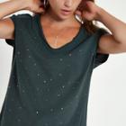 River Island Womens Rhinestone Embellished T-shirt