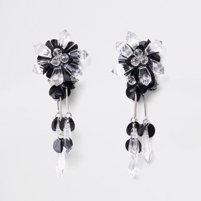 River Island Womens Sequin And Bead Drop Earrings