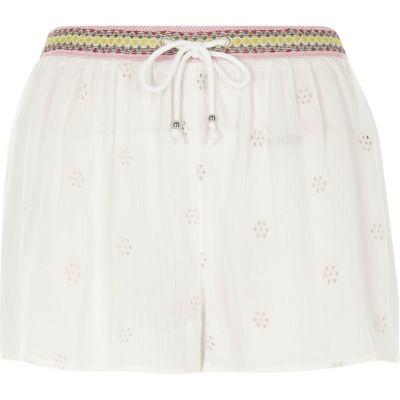 River Island Womens Embroidered Beach Shorts