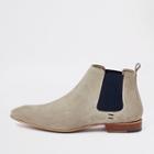 River Island Mens Suede Pointed Toe Chelsea Boots