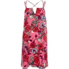 River Island Womens Floral Print Cross Strap Slip Dress