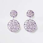River Island Womens Diamante Clip On Drop Earrings