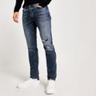 River Island Mens Bleach Wash Dylan Slim Fit Ripped Jeans