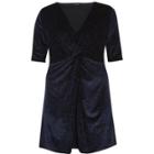 River Island Womens Plus Sparkly Velvet Knot Dress