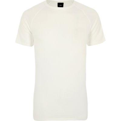 River Island Mens Pique Slim Fit Raglan T-shirt