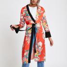 River Island Womens Tropical Print Twist Front Kimono