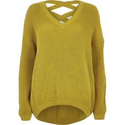 River Island Womens Knit Cross Strap Sweater