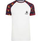 River Island Mens White Tribal Print Raglan Sleeve T-shirt