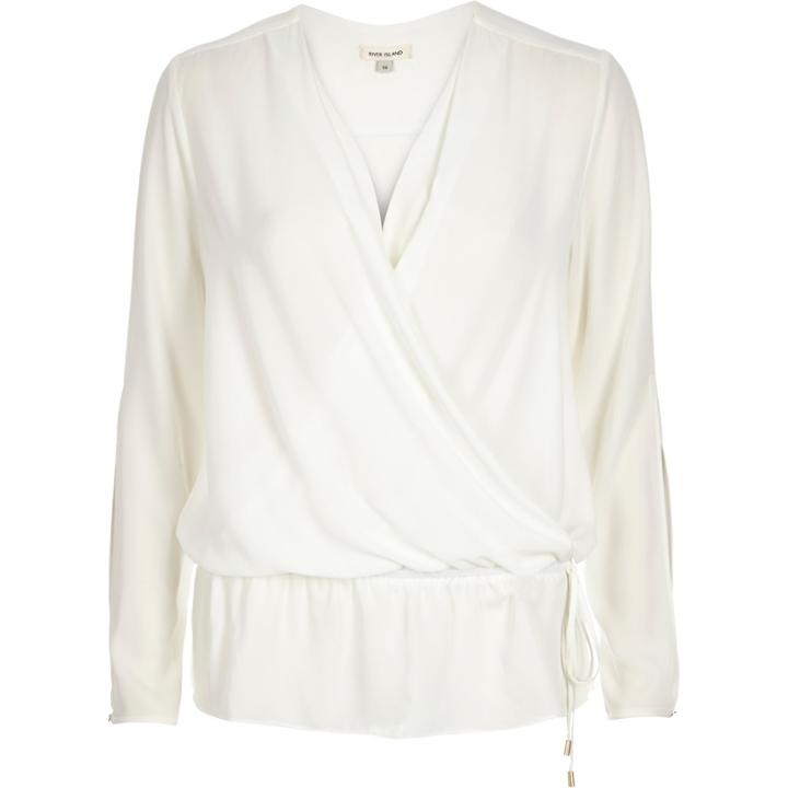 River Island Womens Tie Hem Blouse