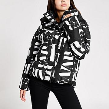 River Island Womens Ri Printed Puffer Jacket