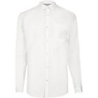 River Island Mens White Casual Slim Fit Oxford Shirt