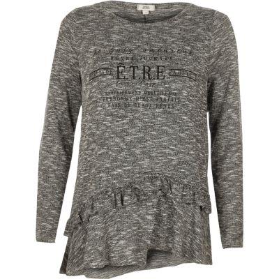River Island Womens 'etre' Frill Long Sleeve T-shirt