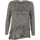 River Island Womens 'etre' Frill Long Sleeve T-shirt
