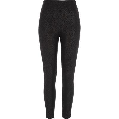 River Island Womens Animal Print Coated Leggings