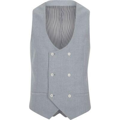 River Island Mens Double-breasted Waistcoat