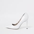 River Island Womens White Patent Pumps